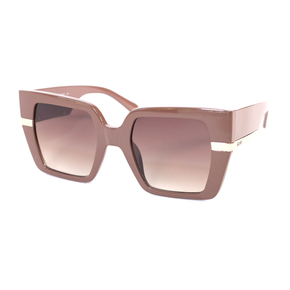 Quay Australia NOTORIOUS Oversized Square Womens Sunglasses - Doe/Brown - NWT - Picture 2 of 9